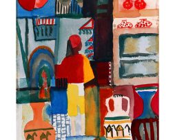 Kunstdruk August Macke - Merchant with Jugs 60x80cm