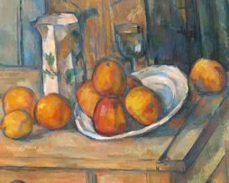 Kunstdruk Paul Cézanne - Bricco, bicchiere e piatto 80x60cm