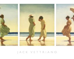 Kunstdruk Jack Vettriano - Summer Days Triptychon 70x36cm