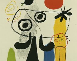 Kunstdruk Joan Miro - Figur gegen rote Sonne II 70x100cm