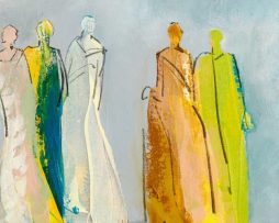 Kunstdruk Cilia De Munnik - Begegnungen II 100x35cm