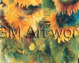 Kunstdruk Ekkehard Hofmann - Sonnenblumen 50x100cm