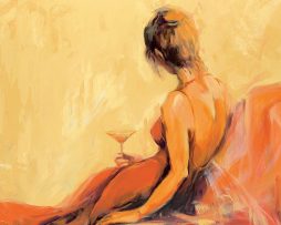 Kunstdruk Elena Filatov - Just for one drink 100x70cm