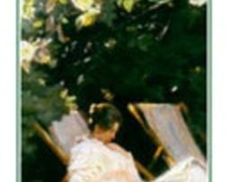 Kunstdruk Peter Severin Krøyer - Havepartie med Marie Kroyer 25x70cm