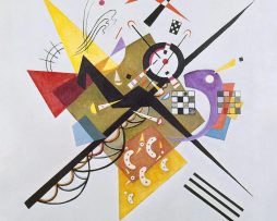 Kunstdruk Wassily Kandinsky - Auf Weiss 2 70x70cm
