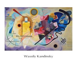 Kunstdruk Wassily Kandinsky - Jaune, Rouge, Bleu 80x60cm