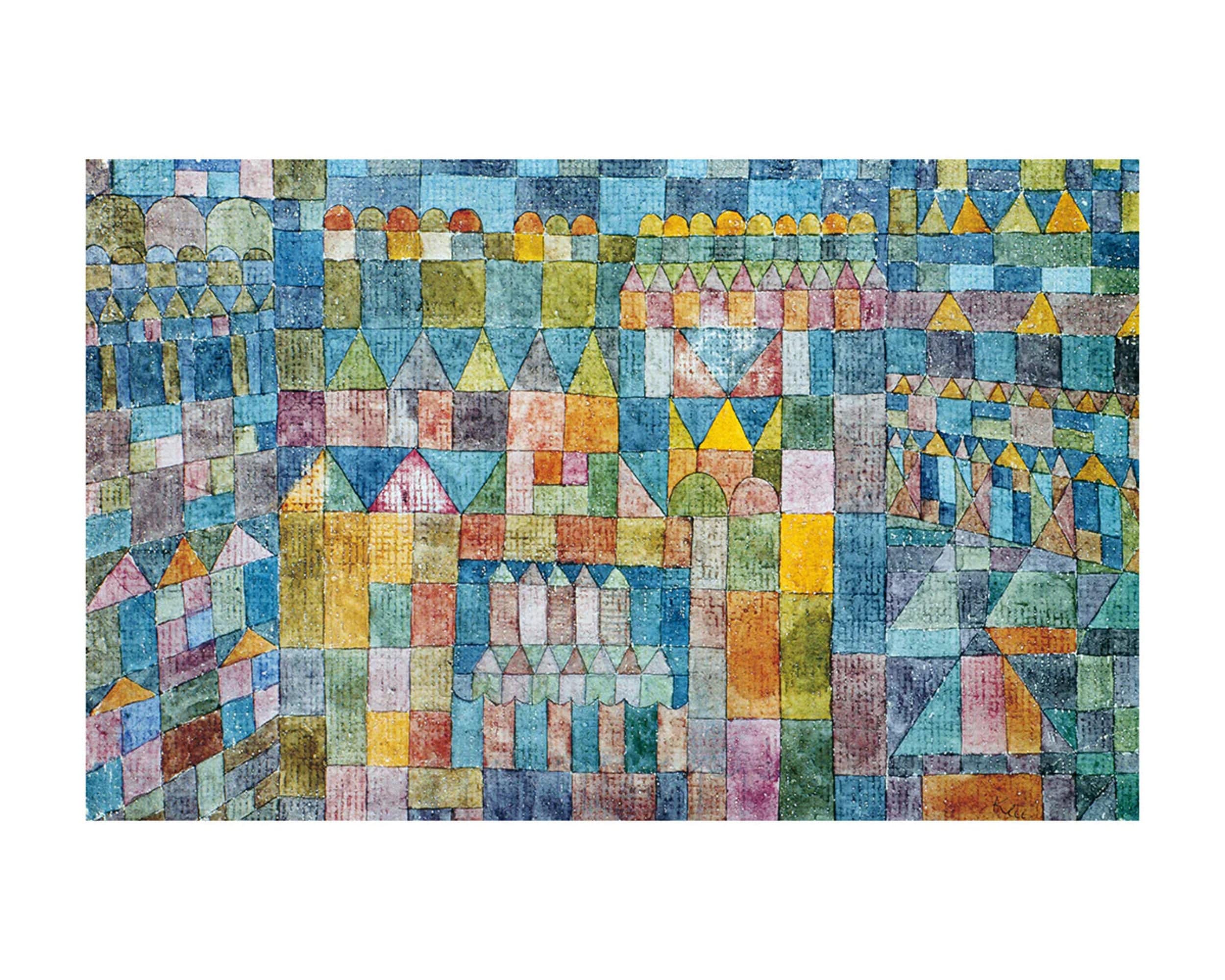 Kunstdruk Paul Klee - Tempelviertel von Pert, 1928 50x40cm