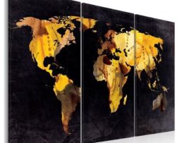 Schilderij - Als de wereld was een woestijn ,3-luik, 60x40cm