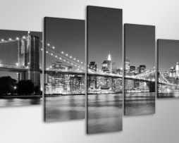 Schilderij-Brooklyn Bridge 100x50cm