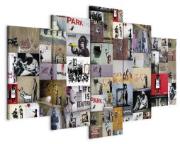 Schilderij - Art of Collage: Banksy IV