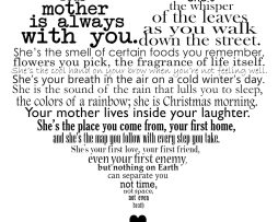 Poster - Voor lieve moeder, your mother is always with you, Spreuken in hartjes vorm, Liefde