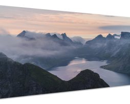 Schilderij - Fjord in Noorwegen, Prachtig vergezicht, premium Print