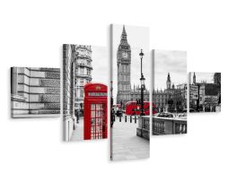 Schilderij - Overzicht van Londen, Engeland, 3 maten, Premium Print