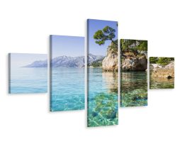 Schilderij - Makarska Riviera in Kroatië, Premium Print