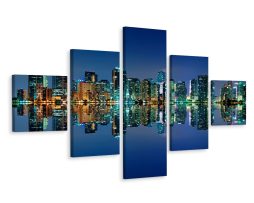 Schilderij - Prachtige Skyline van Miami, USA, Premium Print