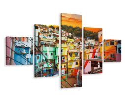 Schilderij - Favela in Rio de Janeiro, Brazilië, Premium Print