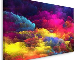 Schilderij - De Abstracte wolken, Multikleur, Premium Print