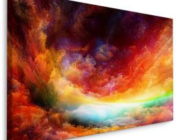 Schilderij - Abstracte Luchten, Multikleur, Premium Print