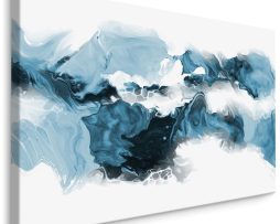 Schilderij - Blauwe Golven, Abstract, premium Print