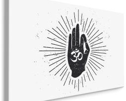 Schilderij - Ohm teken, Boeddha, Premium Print