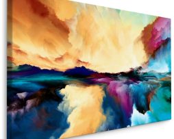 Schilderij - Explosie van Kleuren, Multikleur, Premium Print