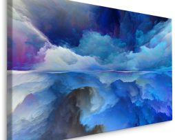Schilderij - Abstracte reflectie van Wolken, premium print