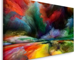 Schilderij - De Weg in Abstractie, Print op Canvas, Premium Print