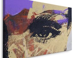 Schilderij - Abstract schilderij van het gezicht, Premium Print
