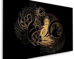 Schilderij - Boeddha Beeld, Premium Print, 5 maten