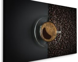 Schilderij - Espresso en Koffiebonen, Premium print