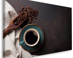 Schilderij - Koffie en Bonen, 5 maten, Premium Print