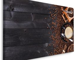 Schilderij - Koffie en Bonen, 5 maten, Premium Print