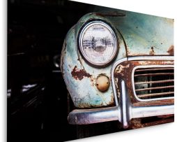 Schilderij - Bumper van een Oldtimer, Premium Print op canvas