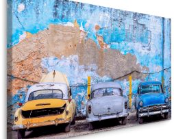 Schilderij - Oldtimers in Cuba, 5 maten, Premium Print