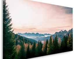 Schilderij - Uitzicht over de Italiaanse Alpen, Premium Print
