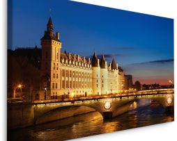 Schilderij - La Conciergerie, Parijs, Premium print, 5 maten