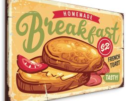 Schilderij - Homemade Breakfast, Reclamebord, Premium Print