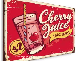 Schilderij - Cherry Juice, reclamebord, premium Print