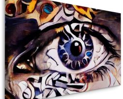 Schilderij - Het Oog, Abstract, Premium Print, 5 maten