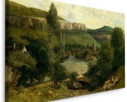 Schilderij - Gustave Courbet "Ornans View" , Reproductie
