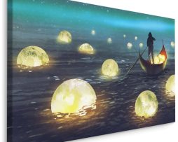 Schilderij - Maan Vissen, Premium Print, 5 maten