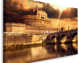 Schilderij - Prachtig zicht op het oude Rome, Italië, Premium Print