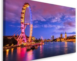 Schilderij - London Eye, 5 maten, premium Print