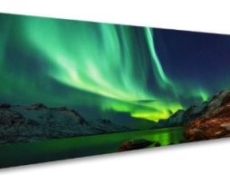 Schilderij Noorderlicht, 120x40 cm