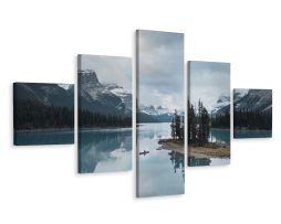 Schilderij - Ghost eiland Canada, 5luik, premium print