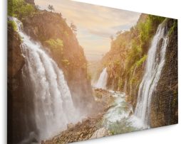 Schilderij - Prachtige waterval, premium print