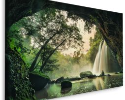 Schilderij - Waterval in Thailand, premium print
