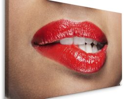Schilderij - Verleidelijke lippen, premium print