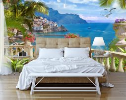 Zelfklevend fotobehang - Mediterraanse zee in Paradijs , Premium Print