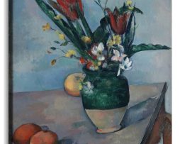 Schilderij - Paul Cézanne - Vaas met tulpen, ca. 1890, 70x100cm